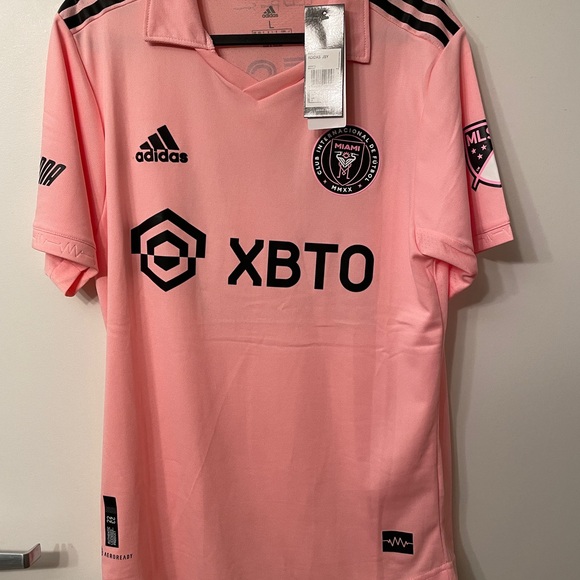 Messi Adidas Inter Miami Jersey Size Large Pink - Picture 2 of 2